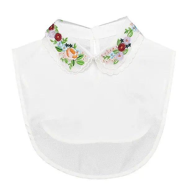 Detachable Polyester Embroidered Flower Collar