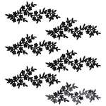 6Pcs Flower Embroider Thread Iron on/Sew On Patches