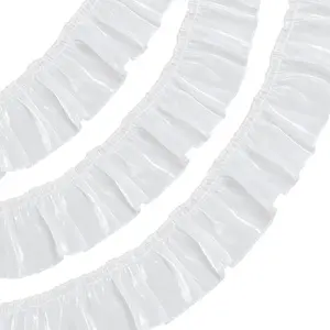 2M Silk Pleated Lace Trim Ribbon