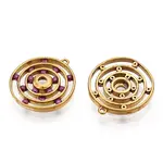 Brass Micro Pave Clear Cubic Zirconia Pendants