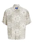 JACK & JONES Košeľa 'JORHYDRA'  béžová / krémová / rosé