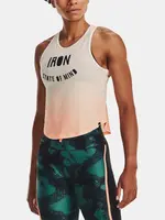 Oranžovo-bílé dámské tílko Under Armour Project Rock State of Mind Tnk