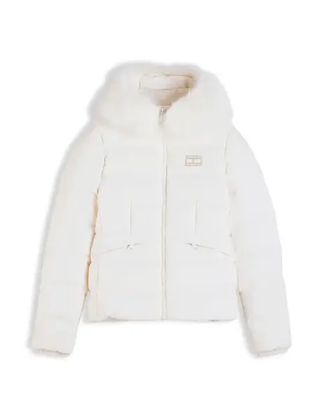 Tommy Jeans Zimná bunda  biela