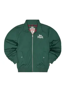 LONSDALE Prechodná bunda 'Classic'  tmavozelená / biela