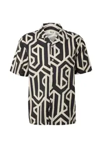 INDICODE JEANS Košeľa  béžová / antracitová