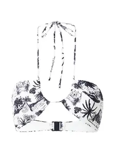 Karl Lagerfeld Bikinový top  čierna / biela