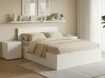 Posteľ SOFIA 160 x 200 cm, biela Rošt: Bez roštu, Matrac: Matrac SOMMERA 18 cm