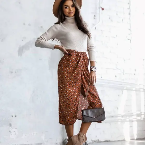 Brown skirt Cocomore cmgSP1076.brown