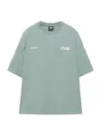 Pull&Bear Tričko  tyrkysová / biela
