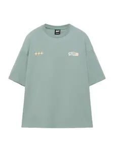 Pull&Bear Tričko  tyrkysová / biela