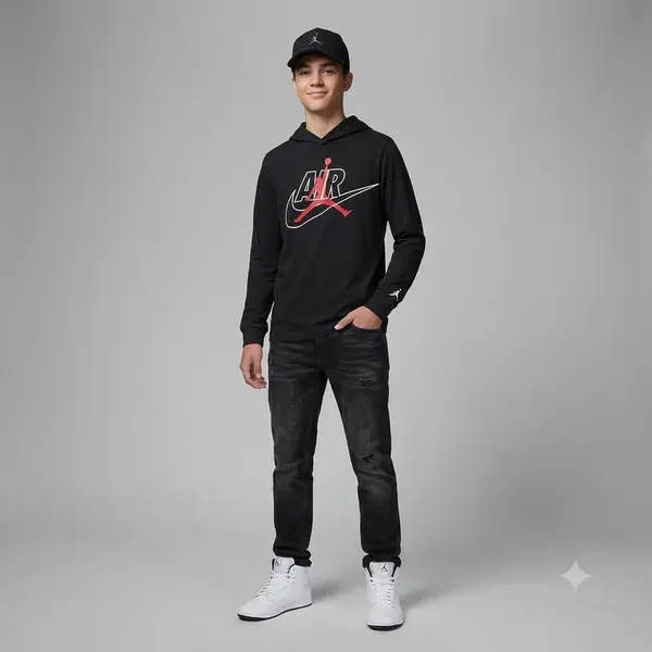 Jordan  mj jumpman air hooded ls m