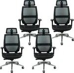 MERCURY 4PACK Ergonomická kancelárska stolička TAURUS JNS-426A, čierna (4 ks)