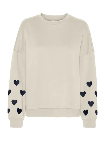 Vero Moda Petite Mikina 'VMKarol'  béžová / čierna
