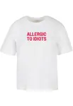 Miss Tee Tričko 'Allergic To Idiots'  červená / biela