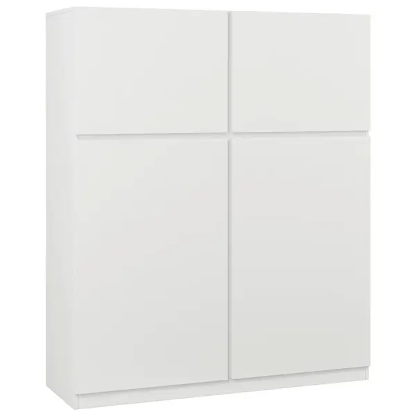 MID.YOU VYSOKÁ KOMODA, bílá, 119,5/143/40 cm