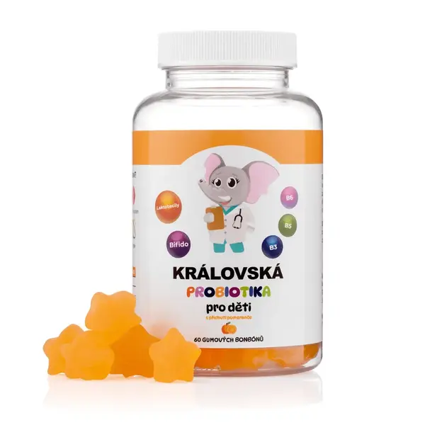 Království zdraví Královská Probiotika pro děti, komplex laktobacilů a bifidobakterií, 60 bonbónů