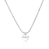 S'Agapõ Ocelový náhrdelník srdce Happy SHAC42