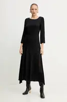 Šaty Karl Lagerfeld černá barva, maxi, A4W13037