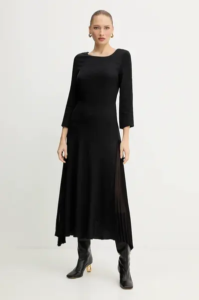 Šaty Karl Lagerfeld černá barva, maxi, A4W13037