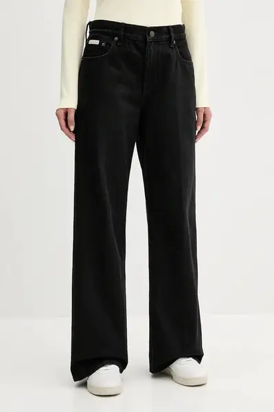 Džíny Calvin Klein Jeans dámské, high waist, LV047D713G