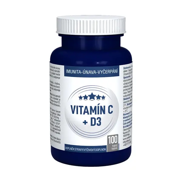 Clinical Vitamín C + D3 100 kapslí