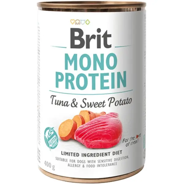 Brit konzerva Mono Protein Tuna & Sweet Potato 400 g | Konzerva pro psy
