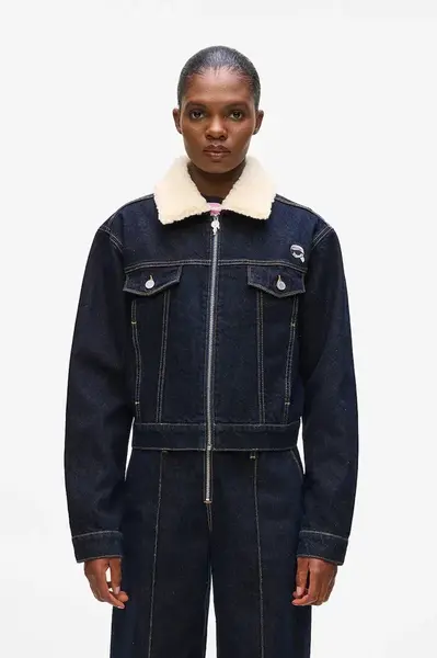 Bavlněná džínová bunda Karl Lagerfeld IKON