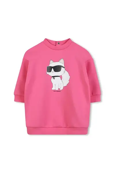 Dětské šaty s bavlnou Karl Lagerfeld