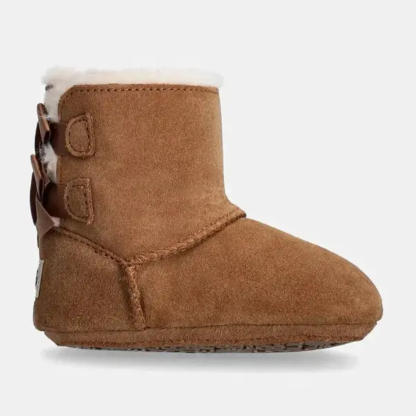 Kojenecké semišové boty UGG BABY BAILEY BOW hnědá barva, 1157692I