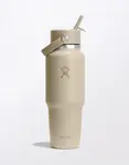 Hydro Flask Wide Mouth Travel Bottle with Flex Straw Cap 32 oz (946 ml) Oat
