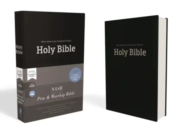 NASB, Church Bible (Pew Bible), Hardcover, Black, 1995 Text, Comfort Print - Zondervan