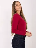 Bordová jednobarevná halenka