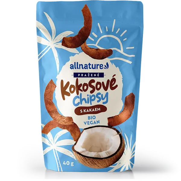 ALLNATURE Kokosové chipsy s kakaem BIO 40 g