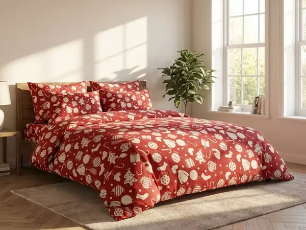 Bavlněné povlečení GIFTY červené Rozměr povlečení: 70 x 90 cm | 140 x 200 cm