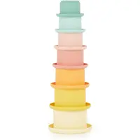 Bieco Silicone Stacking Cups Tropical Vibes stohovací kelímky 12 m+ 7 ks