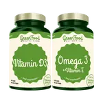GREENFOOD NUTRITION Duopack Omega 3 + Vitamin E 120ks a Vitamin D3 60ks