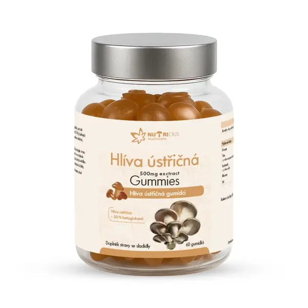 Nutricius Hlíva ústřičná gummies 500 mg 60 ks