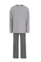 Dagi Dlhé pyžamo  svetlosivá / zelená