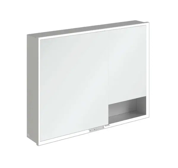 Villeroy & Boch My View+ - Zrkadlová skrinka s LED osvetlením 100x75x17 cm, 2 dvierka, sivá A4811000