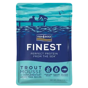 FISH4DOGS Finest Lahodná kapsička pro psy 99 % pstruh 100 g