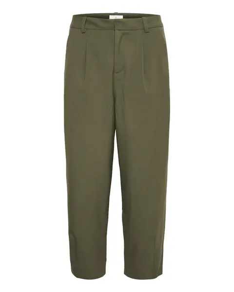 Kaffe Plisované nohavice 'KAMerle'  kaki