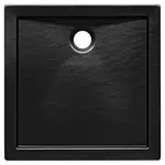 Vanička čtvercová Aquarius 90/90 stone effect černá