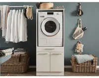 Úložná skříňka pod pračku Mr. Sauber, bílá