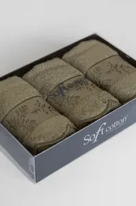 Dárková sada malých ručníků LORA, 3 ks Khaki