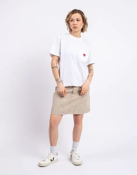 Tričko Carhartt WIP W' S/S Pocket Heart T-Shirt White/Red