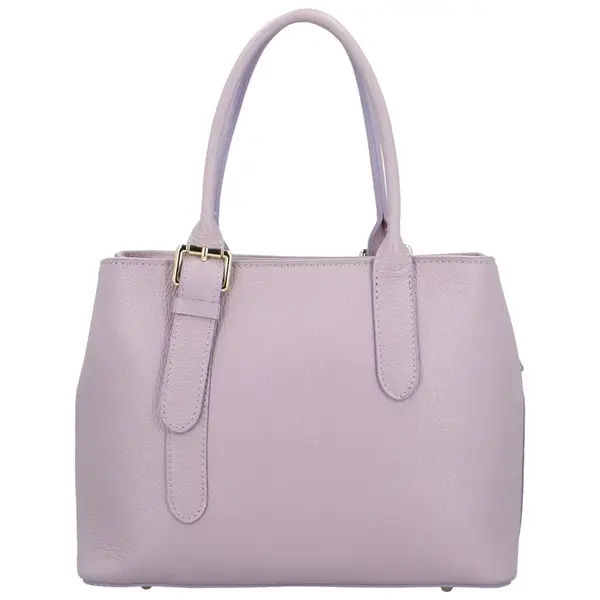 Dámská kožená kabelka do ruky fialová - Delami Solida