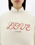 Thinking MU Love Heart Bonnie Sweatshirt WHITE S
