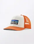 Patagonia P-6 Logo Trucker Hat White w/Redtail Rust