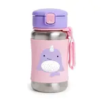 SKIP HOP Zoo Láhev s brčkem na vodu nerez Narval 12m+