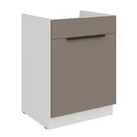 Spodní skříňka pod dřez Aria 60 ZL 1S BB - Premium Box Barva korpusu: Bílá, Barva dvířek: TA - Sandgrau AFM